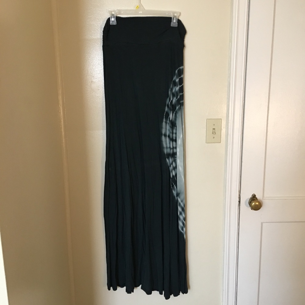 Extra long navy blue maxi skirt